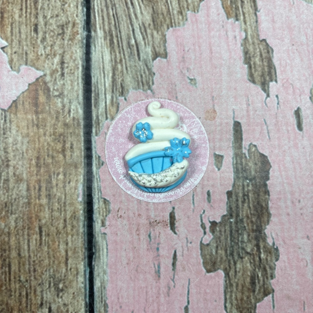Little Elsa Cupcake Blue Flowers