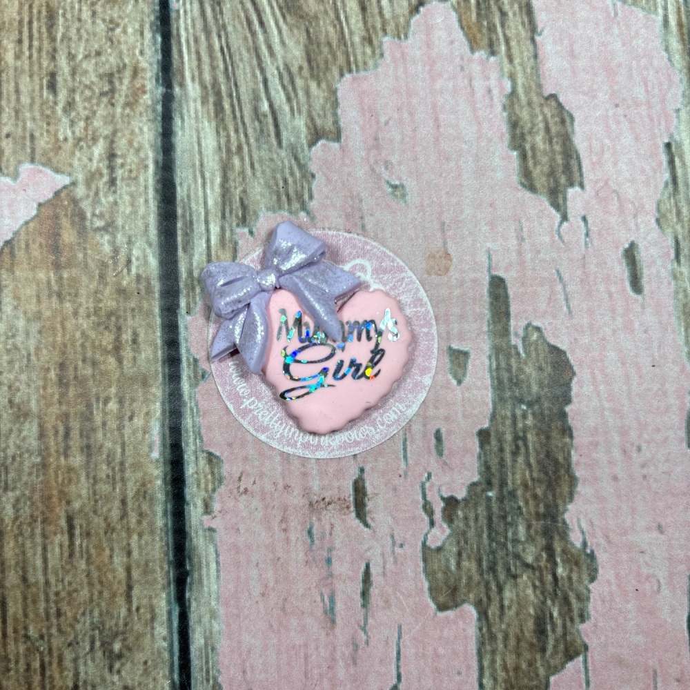 Mummy's girl pink love heart