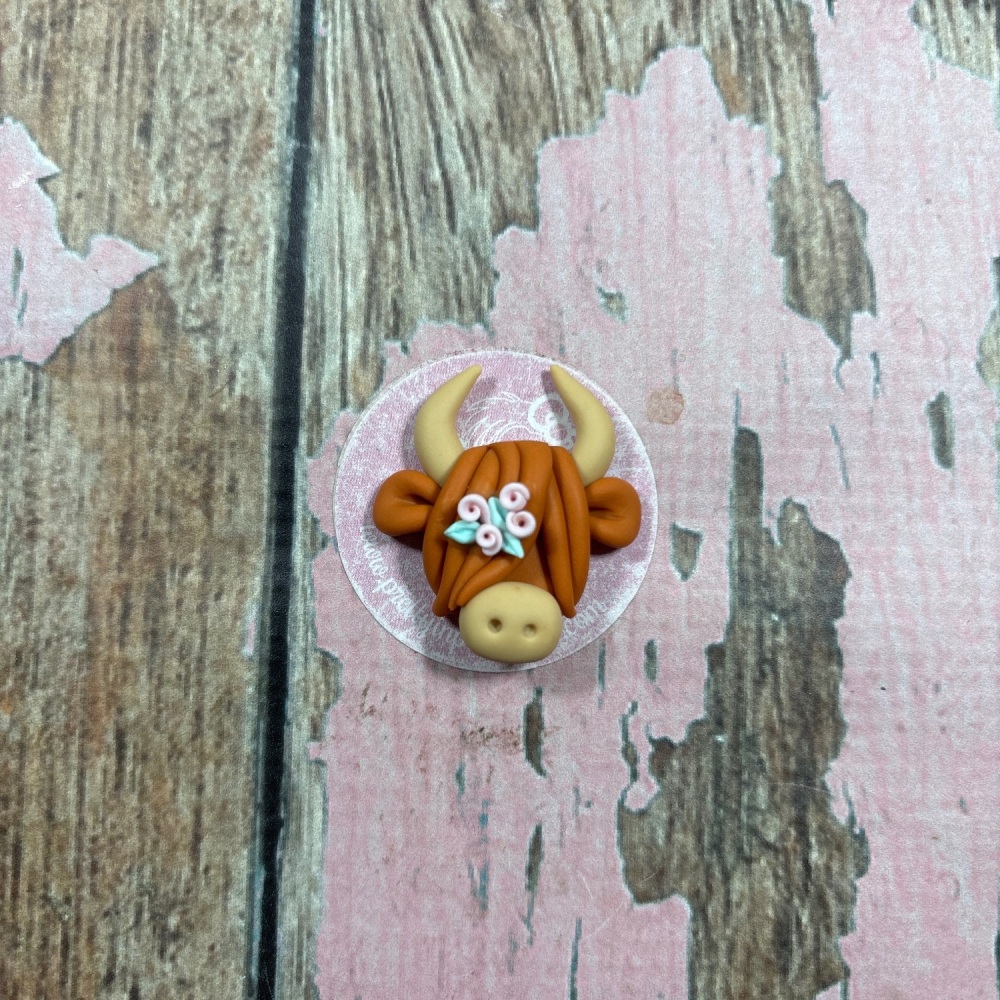 Highland cow - flowers in hair