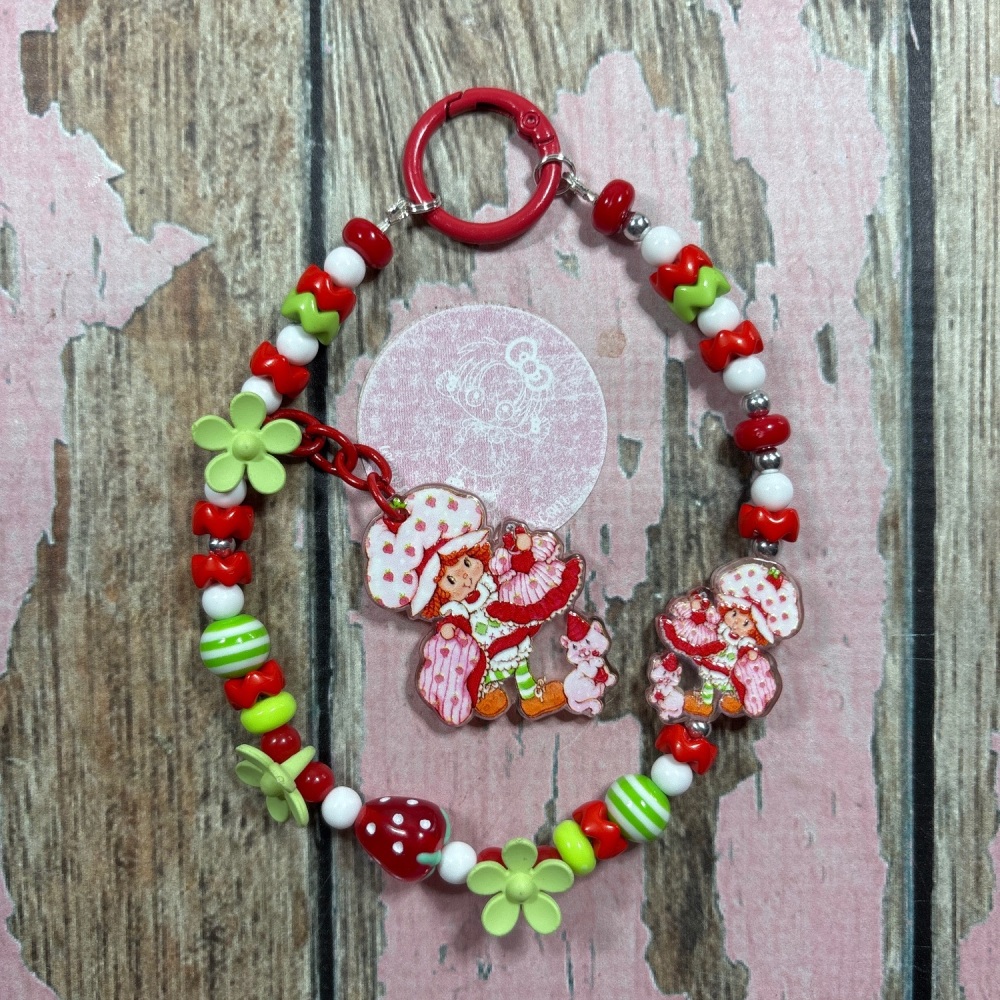 Bag Charm - Keyring - Strawberry shortcake