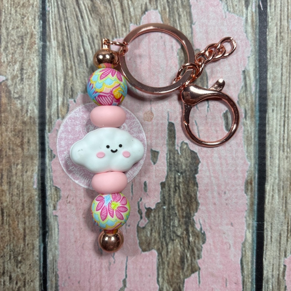 Charm Keychain - cloudy skies