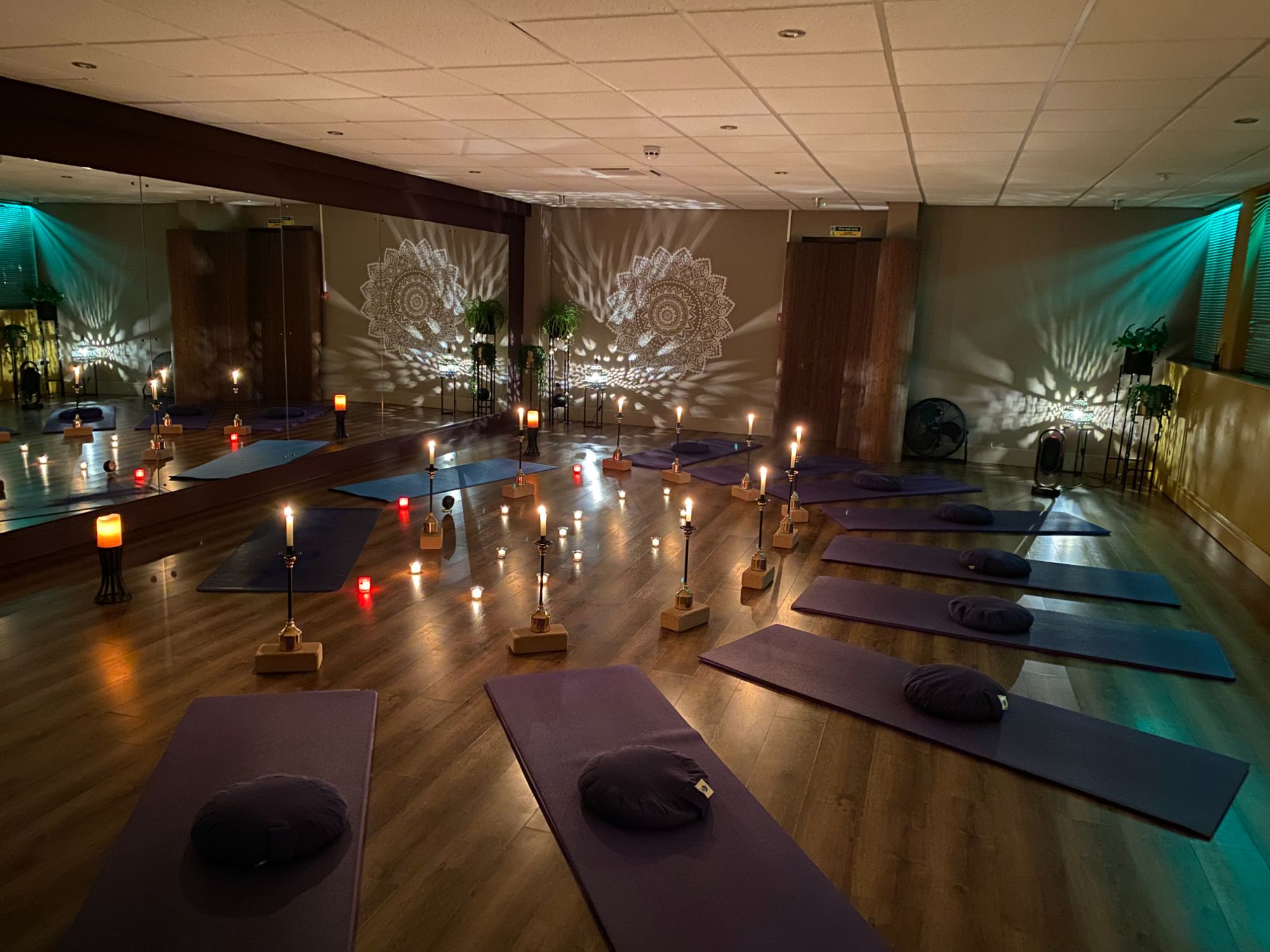 Candle light at Power of Yoga Studio, Greenhill Sheffield