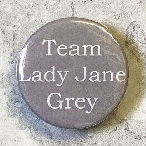 Grey badge with 