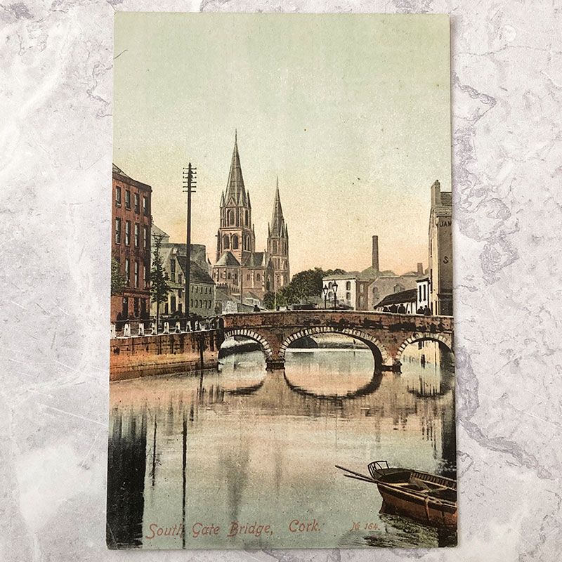 Vintage postcard showing South Gate Bridge, Cork.