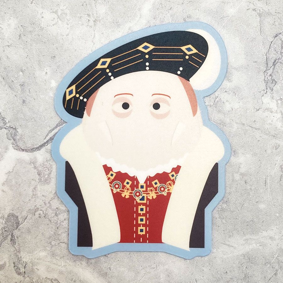 A sticker depicting King Edward VI.