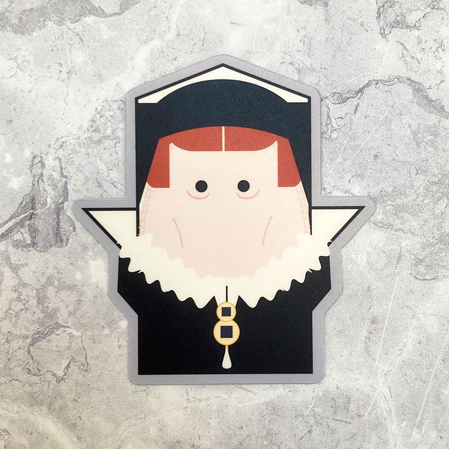 Sticker depicting Queen Mary I.