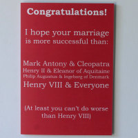 Successful Marriage History Greetings Card