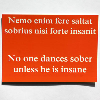 No one dances sober