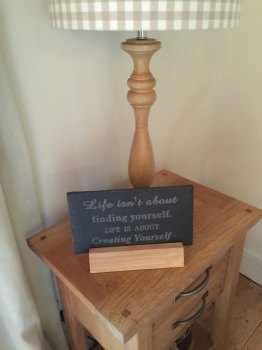 Inspirational sign - Life isn't finding yourself. LIFE IS ABOUT Creating Yourself