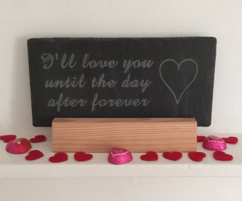 Romantic sign with stand