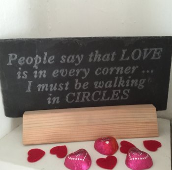 Romantic sign and stand