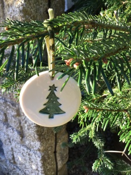 Round imprinted Christmas Tree decoration