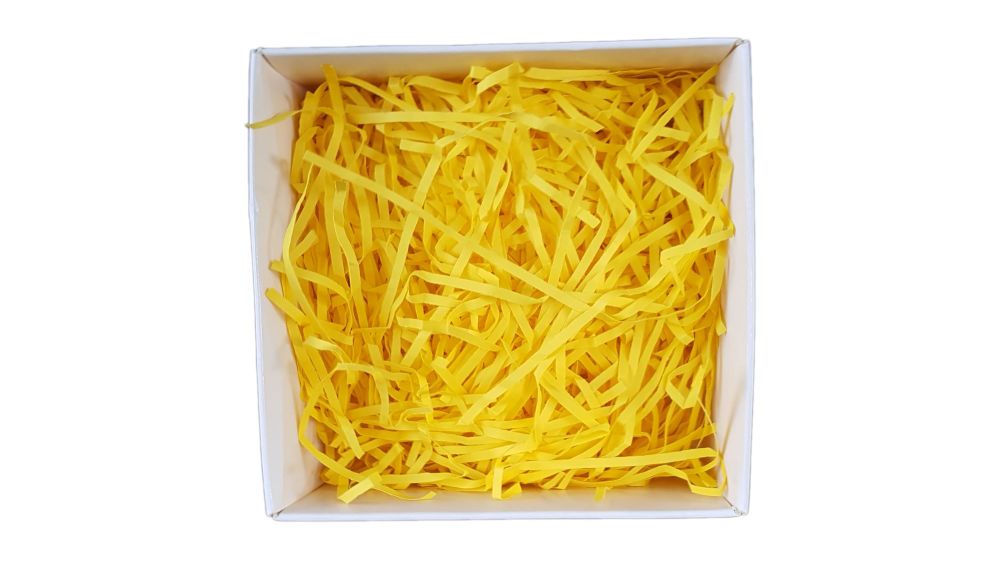 Yellow Shredded Paper - 2mm Wide - 100g
