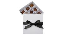 White 9pk Chocolate Box With Non Window Lid & Insert - 118mm x 118mm x 32mm - Pack of 10
