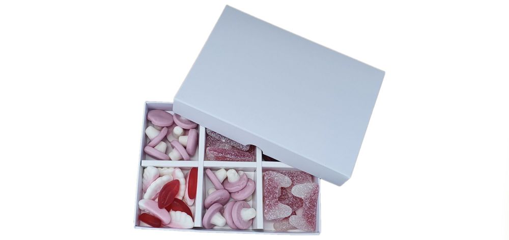 Non window Lid 6pk Sweet Box with inserts - Pack of 10