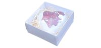 White Small Square Bath Bomb Box With Clear Lid - 90mm x 90mm x 40mm - Pack of 10