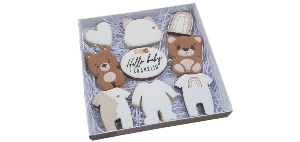 White Extra Large Square Cookie Box With Clear Lid- 155mm x 155mm x 30mm Pa
