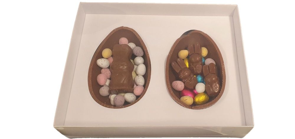 White Hamper With Double Egg Insert 250 x 195 x 70mm- Pack of 10