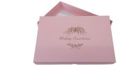 Pink Wedding Consultation Box With Foiled Pink Non Window Lid - 240mm x 155mm x 30mm - Pack of 10