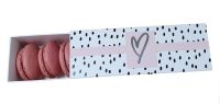 (End of line) Dalmatian Pink Heart 6pk  Macaron Non Window Sleeve - 185mm x 50mm x 50mm - Pack of 10