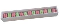 White Long 12pk Macaron Box With Clear Lid - 360mm x 50mm x 50mm - Pack of 10