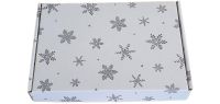 Snowflake Printed Postal Packaging - Outer Box Only - 260mm x 185mm x 40mm - Pack of 10