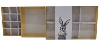 Yellow Easter Daisy Bunny Box with Printed Belly Band (Style Of Box To Be Chosen) -240mm x 155mm x 30mm  Pack of 10