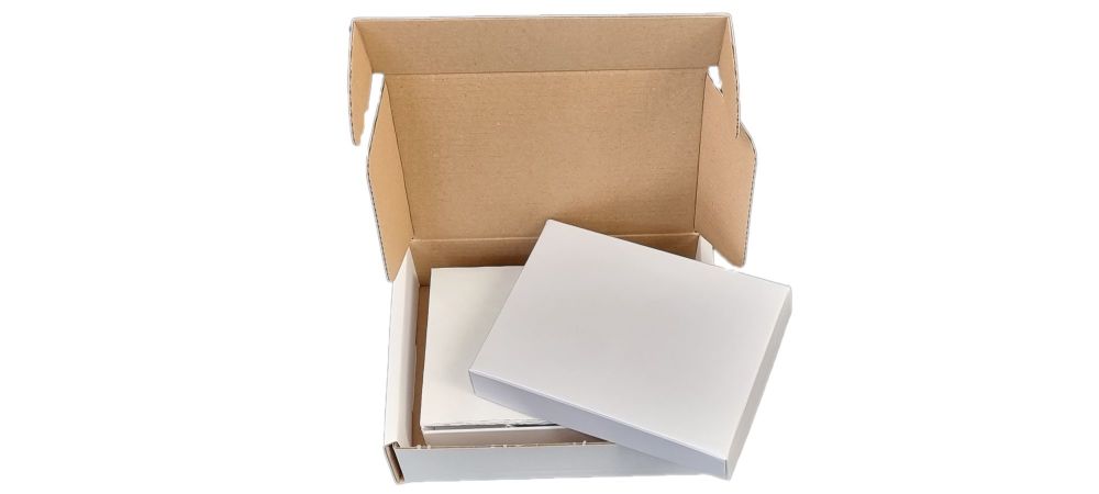 White Small Non Window Lid Bundle Packaging  - Outer Box Only - 130mm x 100