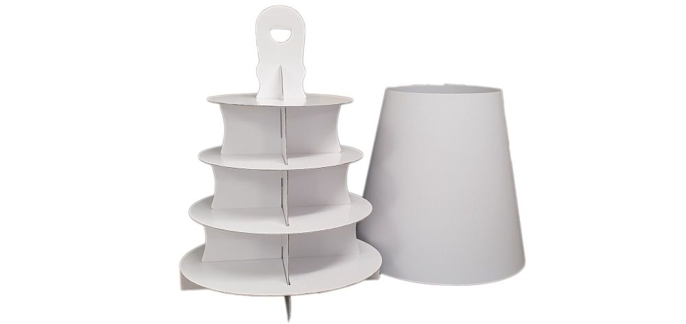Afternoon Tea White Stand 4 Tier - Pack of 10