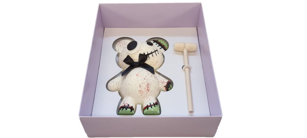 Smash Bear Presentation Box With Clear Lid and white insert (Box colour to be chosen) Mallet not included - 250mm x 195mm x 70mm - Pack of 5