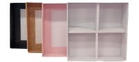 Medium 4pk Square Cavity Box with Clear Lid and insert (Colour to be chosen) - 118mm x 118mm x 30mm - Pack of 10