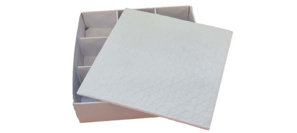 White Medium Square Cushion Padding - See Description For Suitable Boxes -118mm x 118mm - Pack of 10