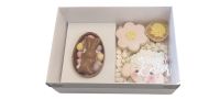 Easter Tall Hamper Box with Single Egg Insert and Foiled Lid - 240mm x 165mm x 90mm- Pack of 10