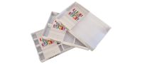 Teacher Stationery White Large 6pk Brownie/24pk Choc / Cookie Box With  Clear Lid and printed belly band (Style to be chosen & price will vary) -240mm