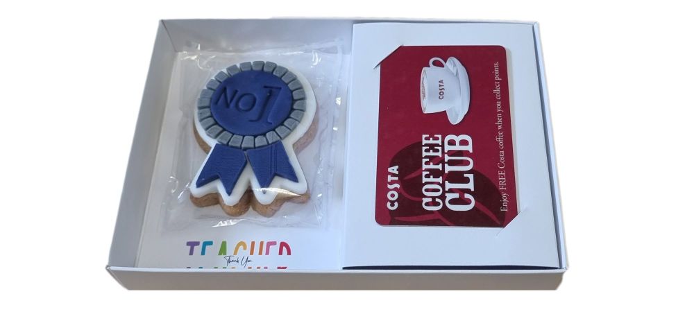 Thank you Teacher C6 Box For Single Cookie and printed Gift Card Insert With Clear Lid-  165mm x 115mm x 26mm - Pack of 10