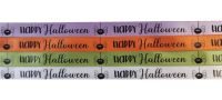 Halloween Spider Satin Ribbon With Black Foil (Colour to be chosen) - 5 Metres x 15mm Wide