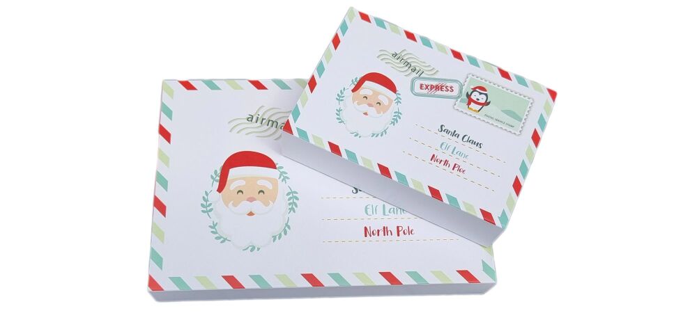 Christmas Letter for Santa Printed Sleeve and Red Base (Size to be chosen & price will vary) - Pack of 10