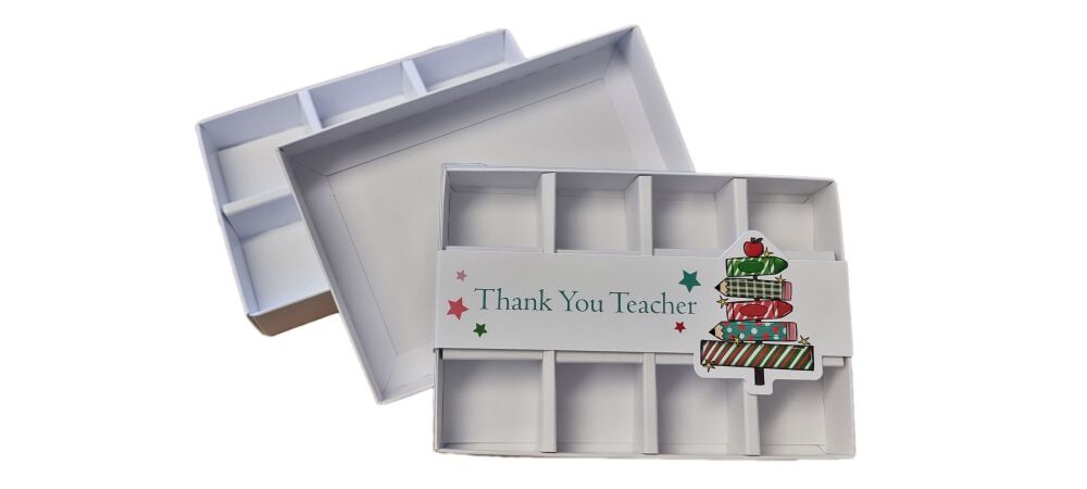 Christmas Teacher C6 Range With Printed Belly Band and Clear Lid (Style to 