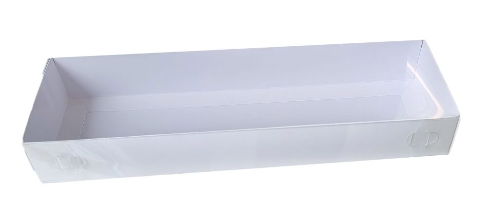 40mm Deep Long Rectangle Box With Clear Lid - 270mm x 80mm x 40mm - Pack of