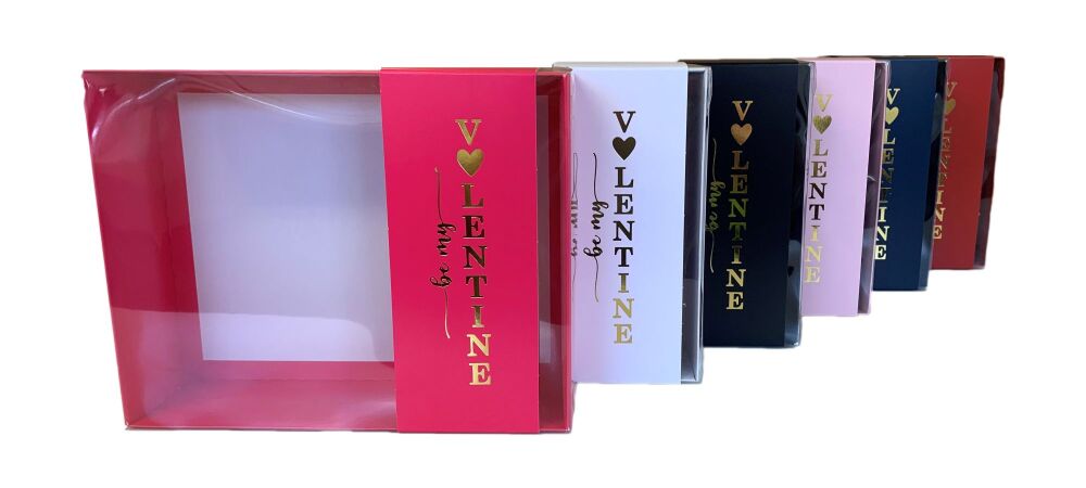 Valentine's Hamper Boxes With Clear Lid &  
