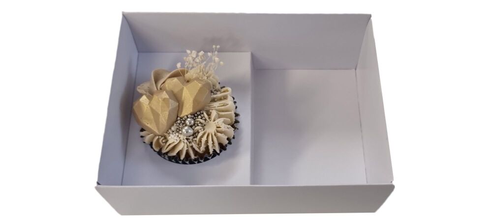 Single Cupcake & Cavity Insert for Cookie with Clear Lid (colour to be chosen) - 165mm x 115mm x 70mm- Pack of 10