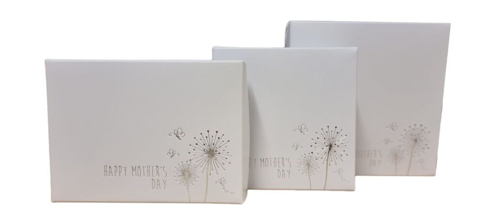 Mother's Day Silver Foiled Non Window Small Gift Box Range (Style to be chosen & price will vary)- Pack of 10