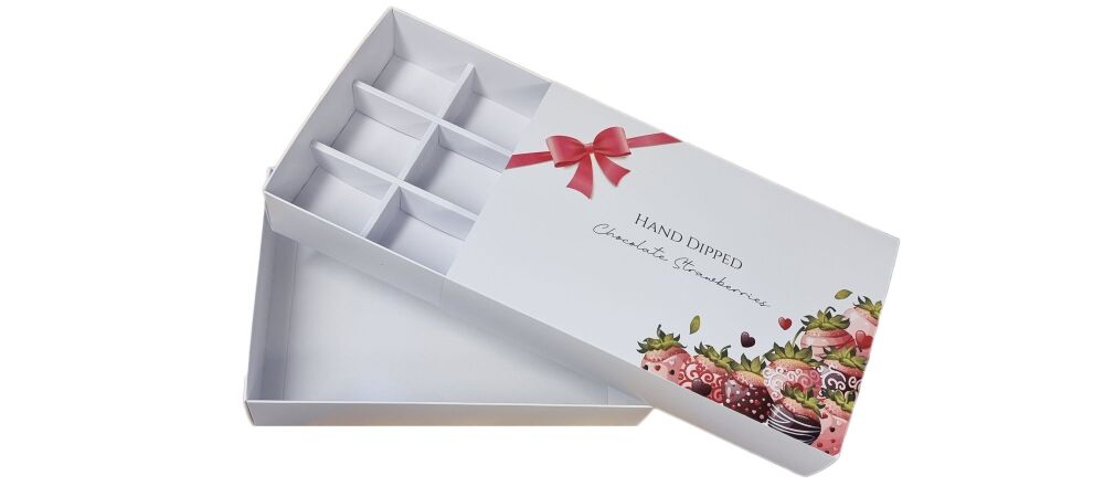 Generic Printed 12pk Strawberry Sleeve With White Base (Insert can be added price will vary)- 240mm x 155mm x 50mm -  Pack of 10