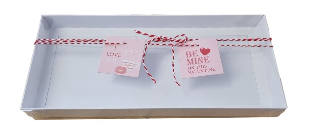 Valentine's (Be Mine & I Love You) Square Swing Tags (Twine & Box are not included)- 50mm x 50mm - Pack of 10