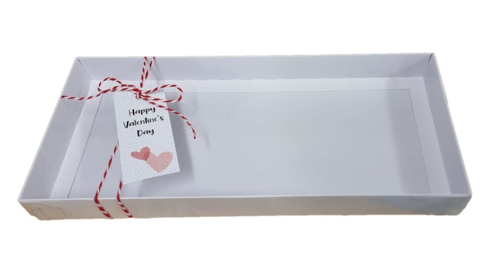 Valentine Swing double heart Tag (Twine & Box not included)- 80mm x 35mm - pk of 10