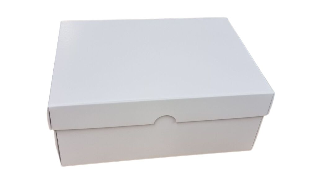NEW White Deep C6 Cookie Box With Non-Window Lid - 165mm x 115mm x 70mm- Pa