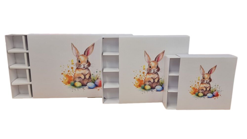 Easter Colourful Bunny 24pk/16pk/9pk Chocolate Box with Printed Full Sleeve