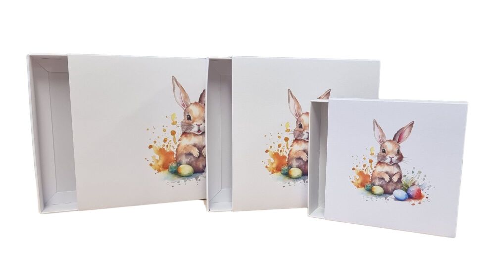Easter Colourful Bunny Cookie Boxes with Printed Full Sleeve (Size Of Box To Be Chosen) -Pk of 10
