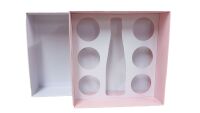 6pk Cupcake and Mini Bottle Insert with Clear Lid (Colour to be chosen) - 230mm x 230mm x 90mm - Pack of 10