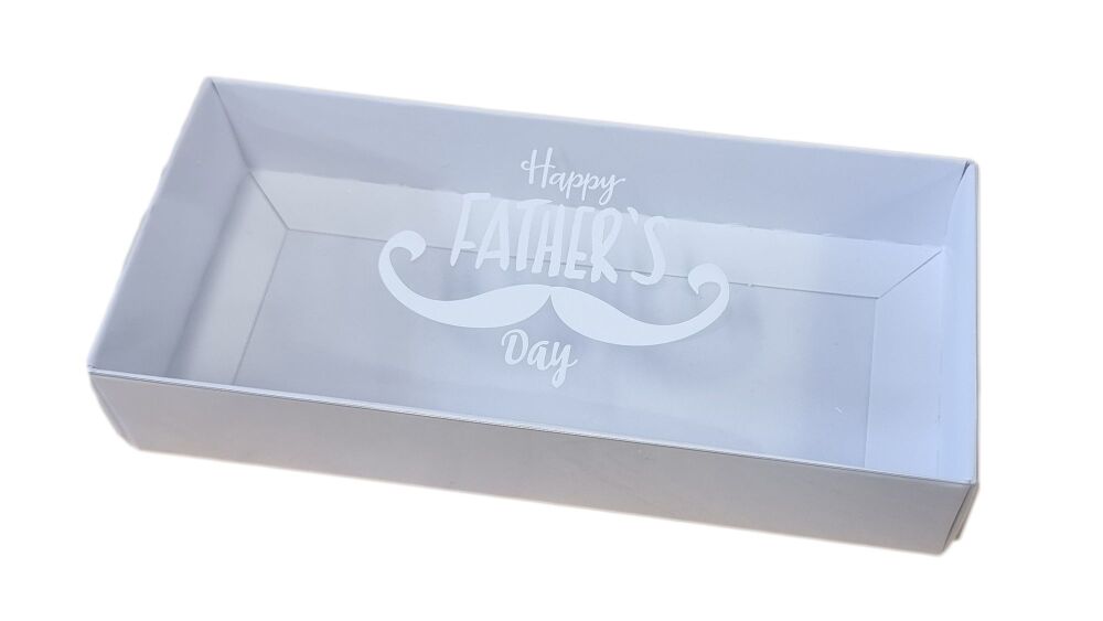 Father's Day White Geo/Cakesicle Cookie Box With Navy Foiled 